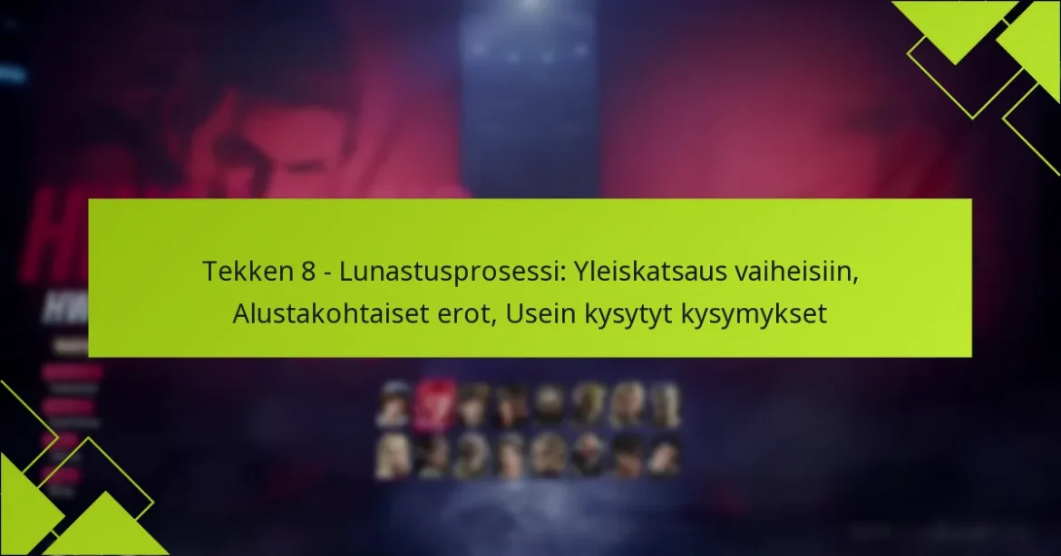 Tekken 8 – Lunastusprosessi: Yleiskatsaus vaiheisiin, Alustakohtaiset erot, Usein kysytyt kysymykset