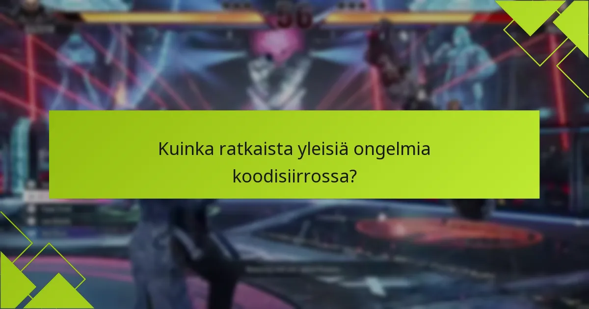 Mitkä ovat alustojen rajoitukset Tekken 8 -koodin siirrossa?